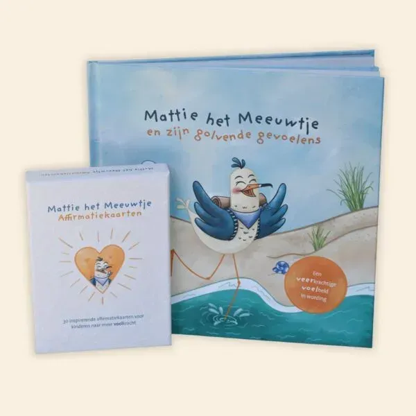 prentenboek affirmatiekaarten voor kinderen van mattie het meeuwtje
